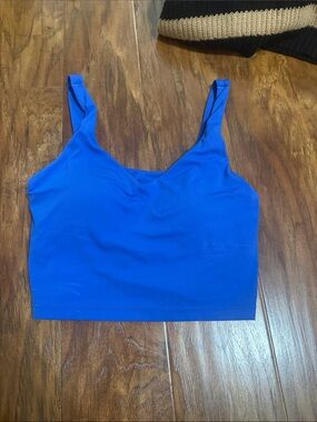 aerie Electric Blue Cropped Scoop Tank